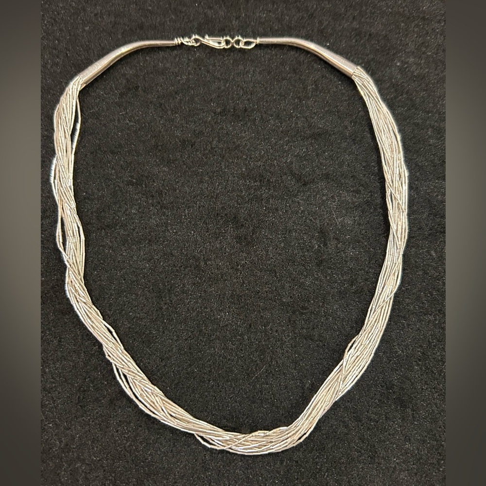 VINTAGE Navajo Liquid Silver Necklace